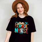Apple And Book School Nurse Design - School Nurse Unisex Crewneck T-Shirt Sweatshirt Hoodie