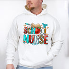 Apple And Book School Nurse Design - School Nurse Unisex Crewneck T-Shirt Sweatshirt Hoodie