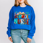 Apple And Book School Nurse Design - School Nurse Unisex Crewneck T-Shirt Sweatshirt Hoodie