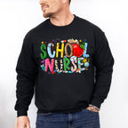 Apple School Nurse Design - School Nurse Unisex Crewneck T-Shirt Sweatshirt Hoodie
