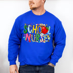 Apple School Nurse Design - School Nurse Unisex Crewneck T-Shirt Sweatshirt Hoodie