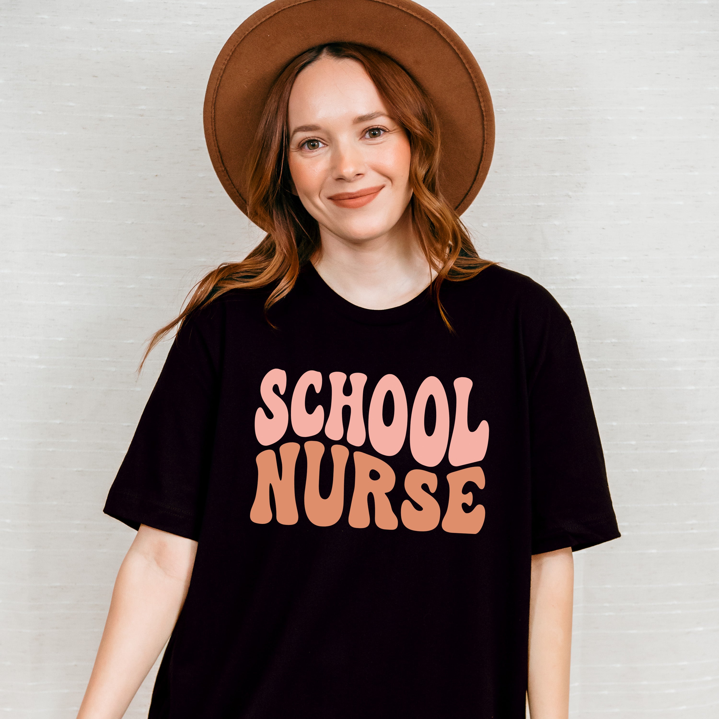Groovy School Nurse Design - School Nurse Unisex Crewneck T-Shirt Sweatshirt Hoodie