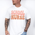 Groovy School Nurse Design - School Nurse Unisex Crewneck T-Shirt Sweatshirt Hoodie