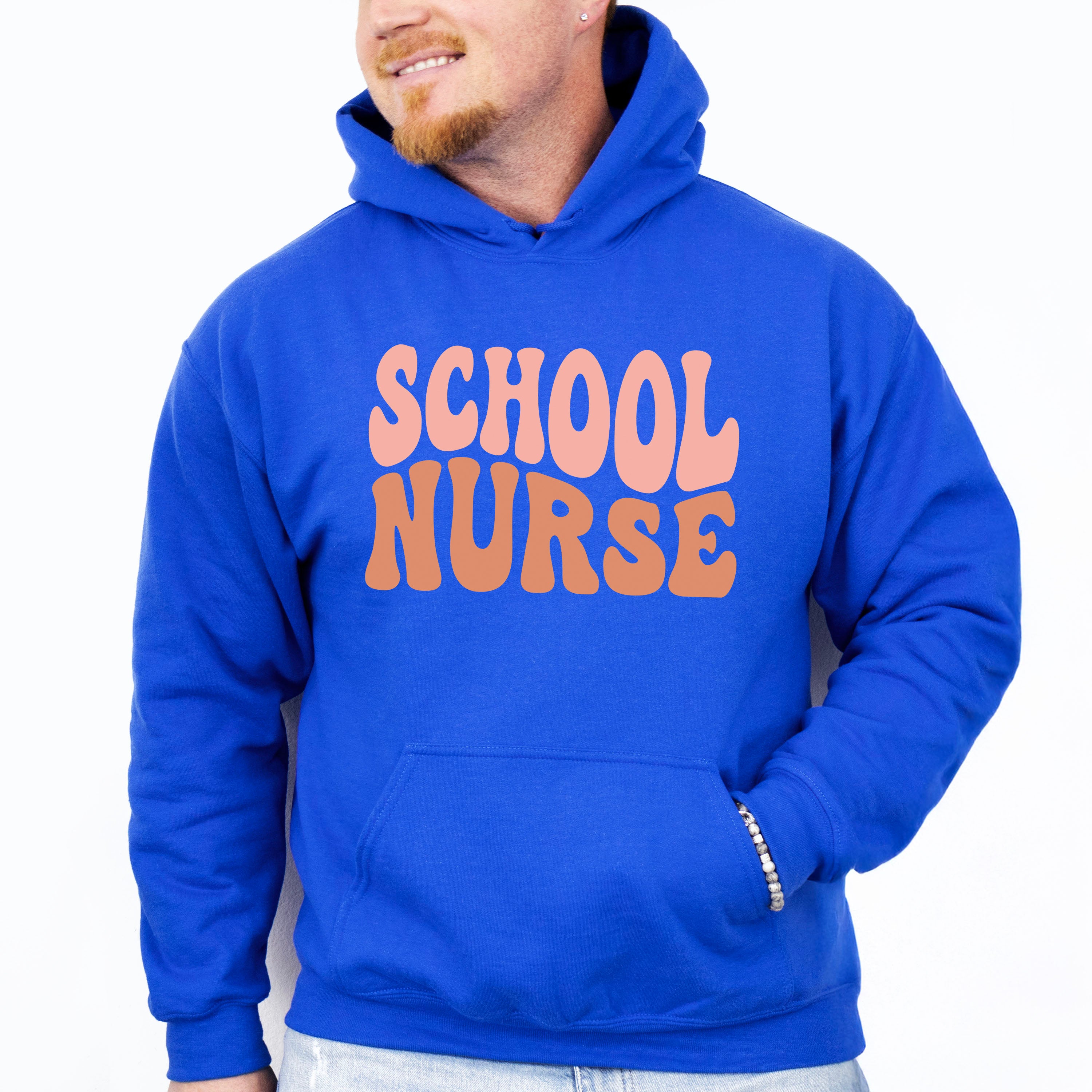 Groovy School Nurse Design - School Nurse Unisex Crewneck T-Shirt Sweatshirt Hoodie