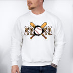 Mom Baseball Bats And Ball Design - Baseball Unisex Crewneck T-Shirt Sweatshirt Hoodie