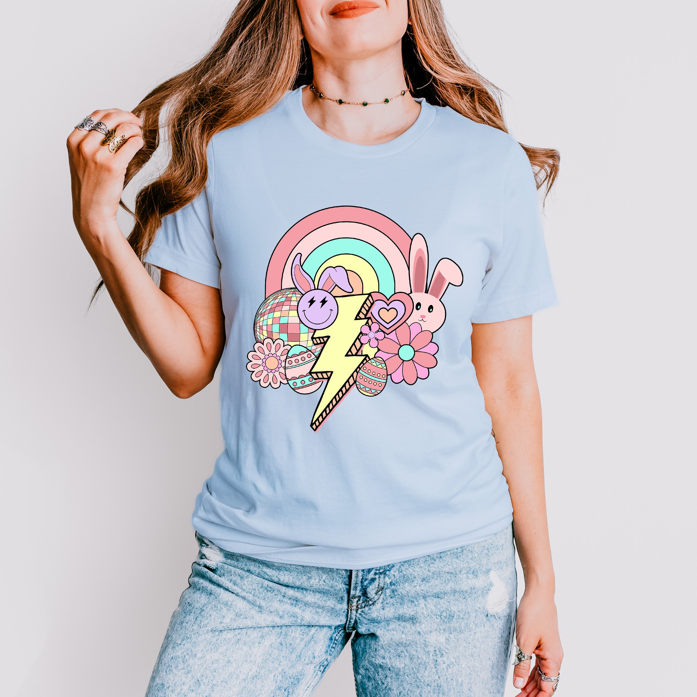 Easter Doodles Lightning - Easter Day Unisex Crewneck T-Shirt Sweatshirt Hoodie