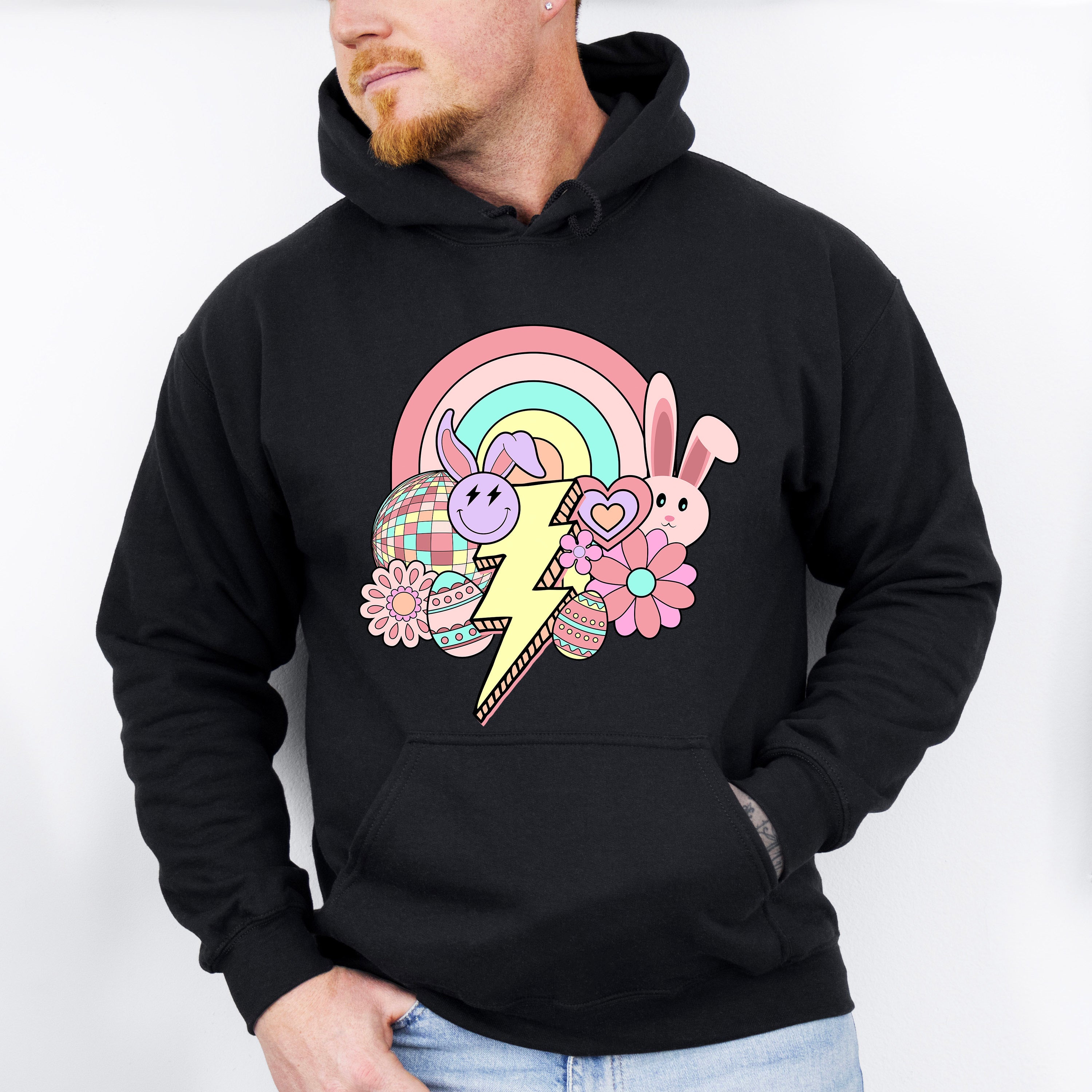 Easter Doodles Lightning - Easter Day Unisex Crewneck T-Shirt Sweatshirt Hoodie