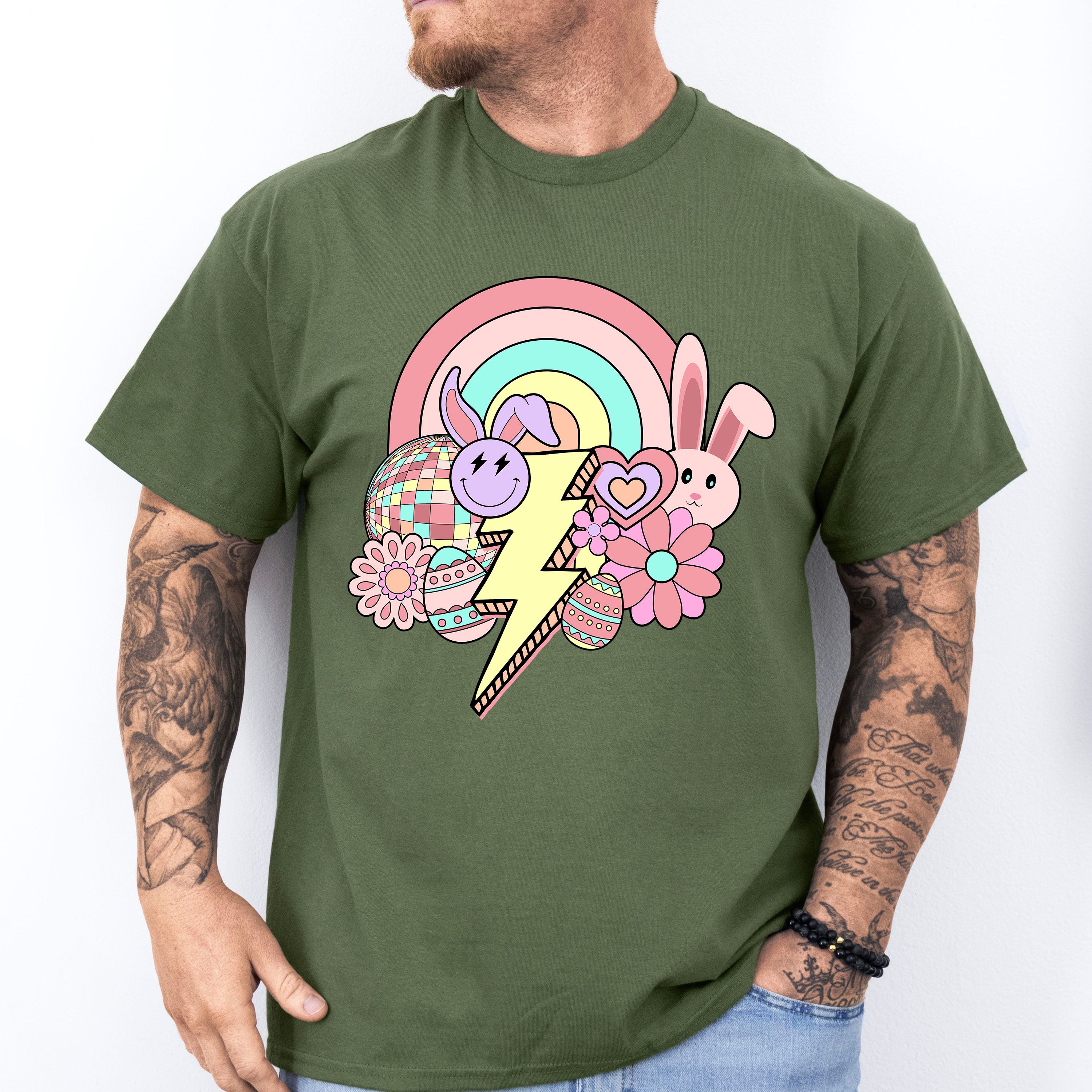 Easter Doodles Lightning - Easter Day Unisex Crewneck T-Shirt Sweatshirt Hoodie