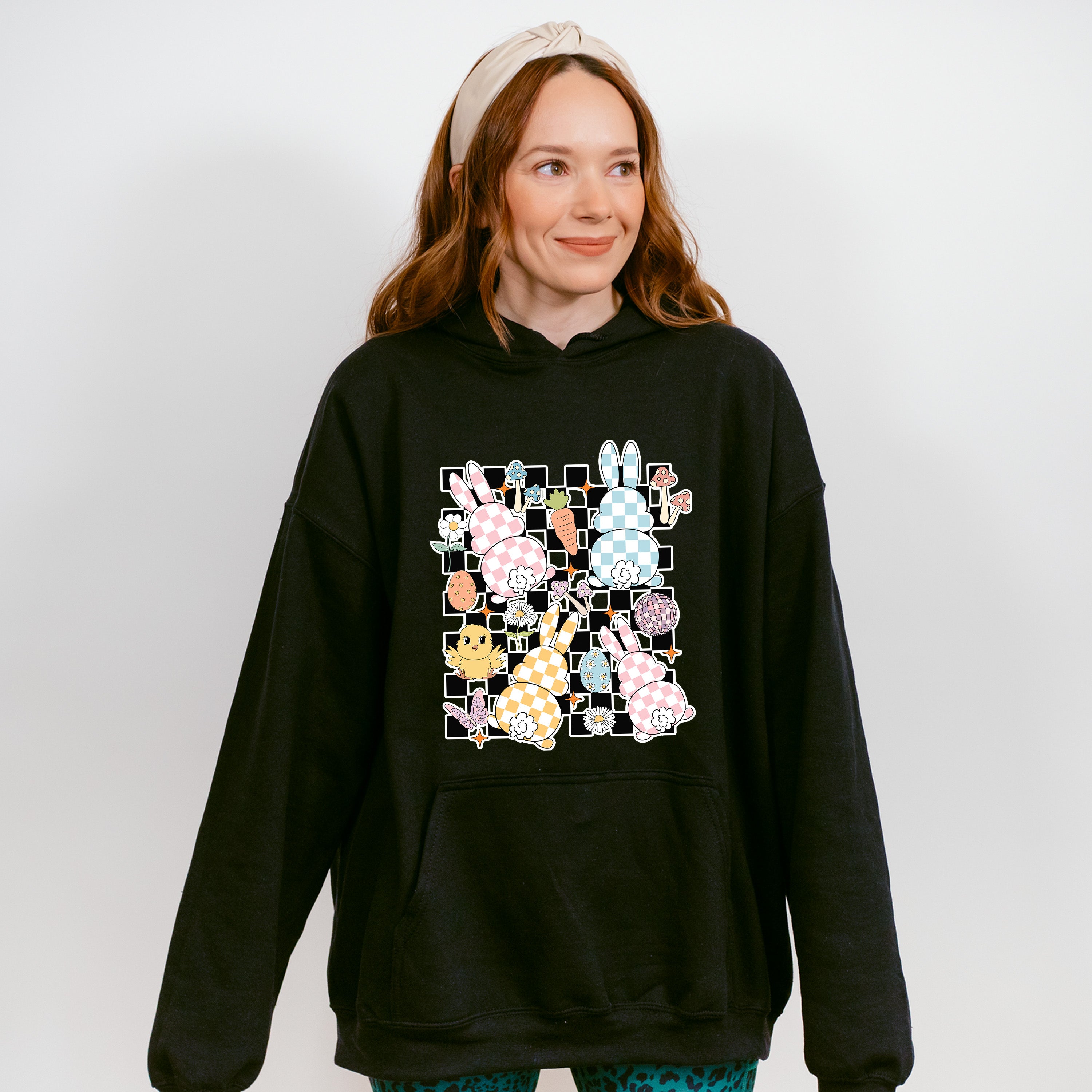 Bunnies And Easter Doodles - Easter Day Unisex Crewneck T-Shirt Sweatshirt Hoodie