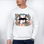 Baseball Lips Design - Baseball Unisex Crewneck T-Shirt Sweatshirt Hoodie