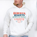 Summer nights Ballpark Lights - Baseball Unisex Crewneck T-Shirt Sweatshirt Hoodie