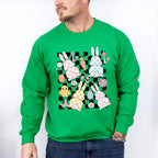 Bunnies And Easter Doodles - Easter Day Unisex Crewneck T-Shirt Sweatshirt Hoodie