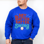 Hey Batter Batter Swing Baseball Design - Baseball Unisex Crewneck T-Shirt Sweatshirt Hoodie