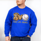 Peace Love Baseball - Baseball Unisex Crewneck T-Shirt Sweatshirt Hoodie