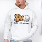 Peace Love Baseball - Baseball Unisex Crewneck T-Shirt Sweatshirt Hoodie