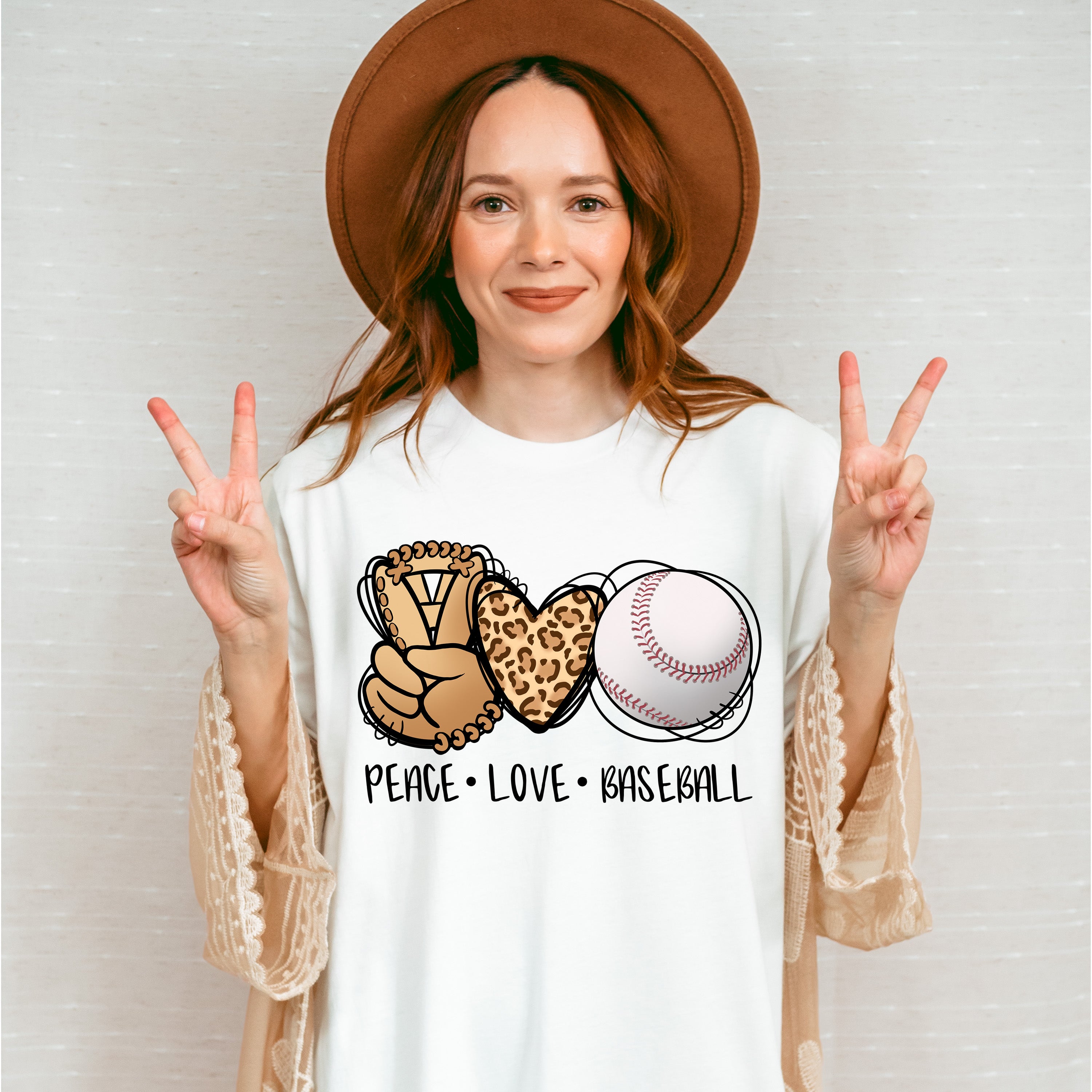 Peace Love Baseball - Baseball Unisex Crewneck T-Shirt Sweatshirt Hoodie