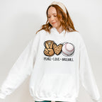 Peace Love Baseball - Baseball Unisex Crewneck T-Shirt Sweatshirt Hoodie