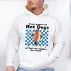 I Just Wanna Eat Hot Dogs - Baseball Unisex Crewneck T-Shirt Sweatshirt Hoodie