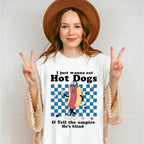 I Just Wanna Eat Hot Dogs - Baseball Unisex Crewneck T-Shirt Sweatshirt Hoodie