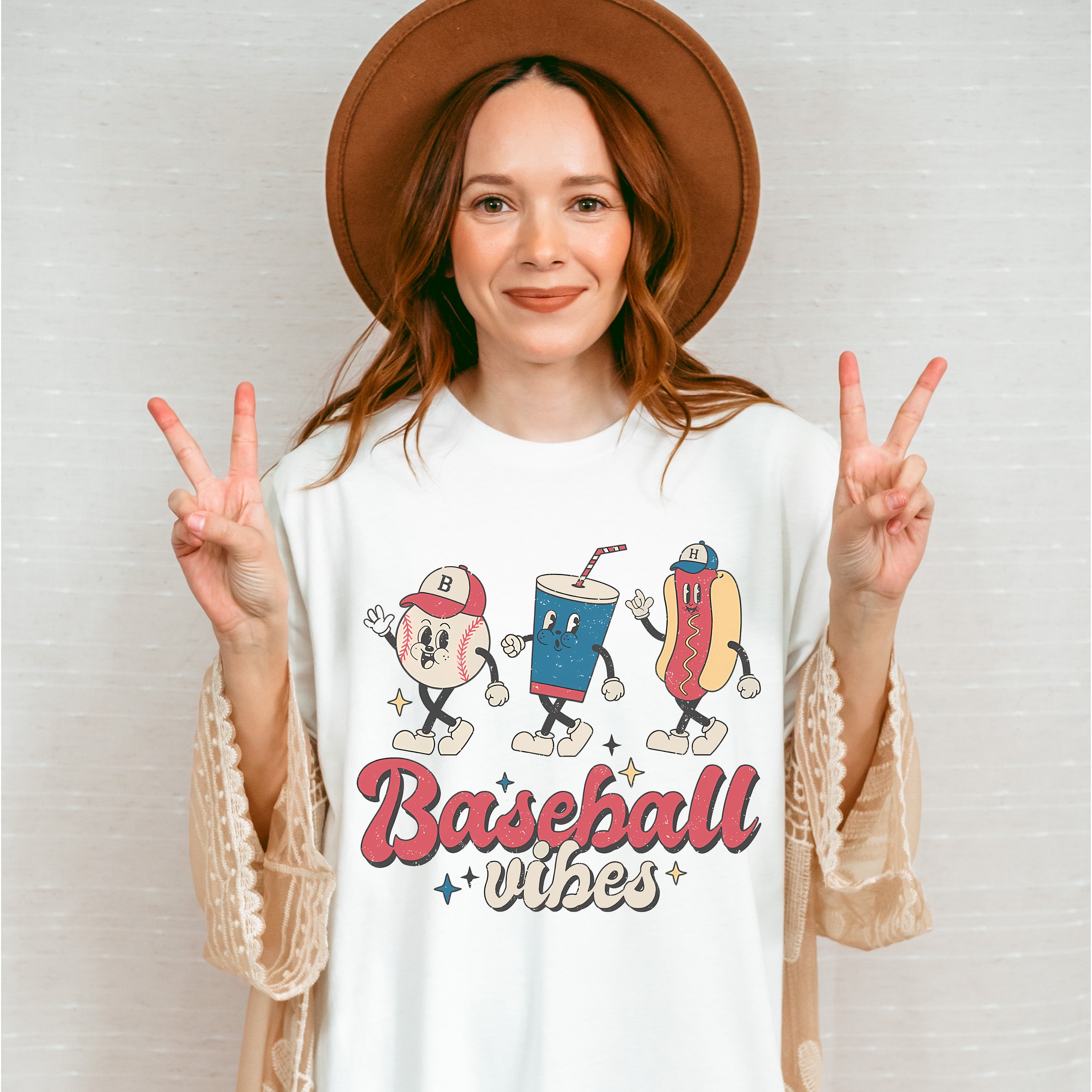 Baseball Drink And Hot Dog Design - Baseball Unisex Crewneck T-Shirt Sweatshirt Hoodie