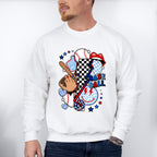 Baseball Doodles Design - Baseball Unisex Crewneck T-Shirt Sweatshirt Hoodie