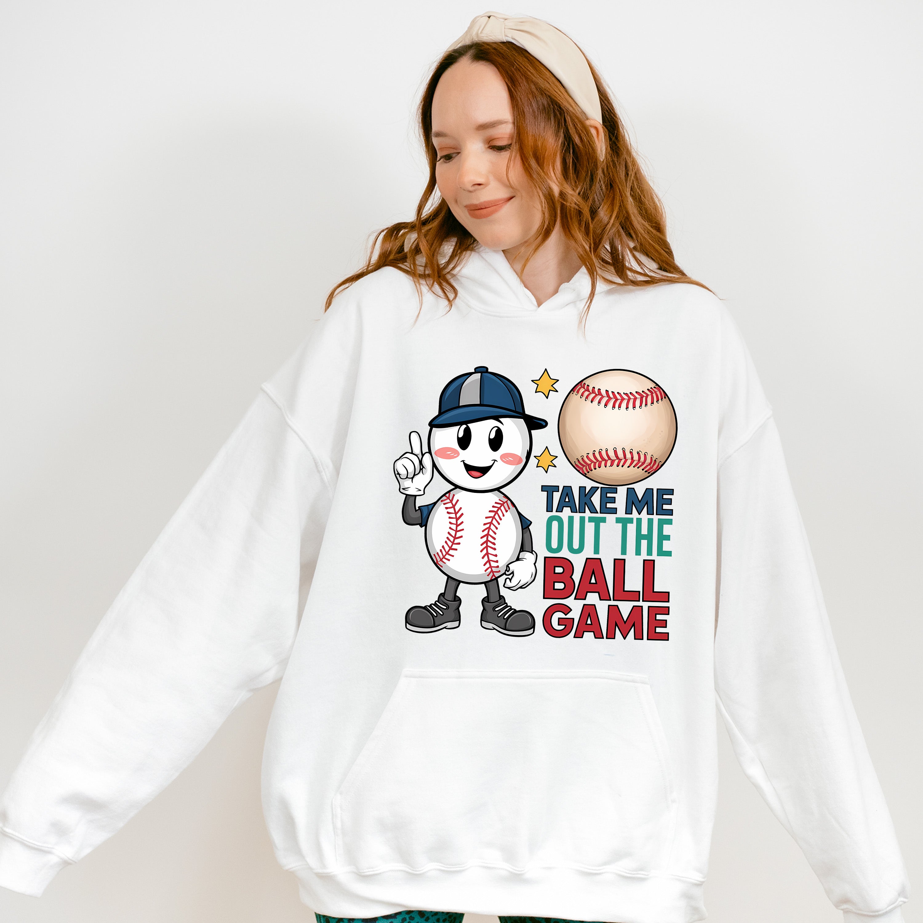 Take Me Out The Ball Game Design - Baseball Unisex Crewneck T-Shirt Sweatshirt Hoodie