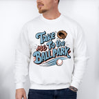 Take Me To The Ballpark Glove Design - Baseball Unisex Crewneck T-Shirt Sweatshirt Hoodie