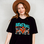 Turquoise Basketball Mom Design - Basketball Unisex Crewneck T-Shirt Sweatshirt Hoodie