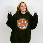 Circle Gameday Leopard Design - Basketball Unisex Crewneck T-Shirt Sweatshirt Hoodie