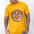 Circle Gameday Leopard Design - Basketball Unisex Crewneck T-Shirt Sweatshirt Hoodie