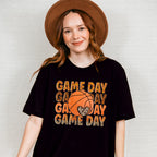 Leopard Heart Game Day Design - Basketball Unisex Crewneck T-Shirt Sweatshirt Hoodie
