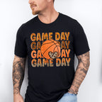 Leopard Heart Game Day Design - Basketball Unisex Crewneck T-Shirt Sweatshirt Hoodie