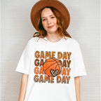 Leopard Heart Game Day Design - Basketball Unisex Crewneck T-Shirt Sweatshirt Hoodie