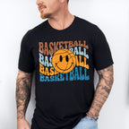 Smiley Basketball Design - Basketball Unisex Crewneck T-Shirt Sweatshirt Hoodie