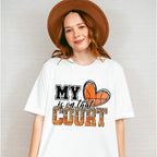 My Heart Is On That Court - Basketball Unisex Crewneck T-Shirt Sweatshirt Hoodie