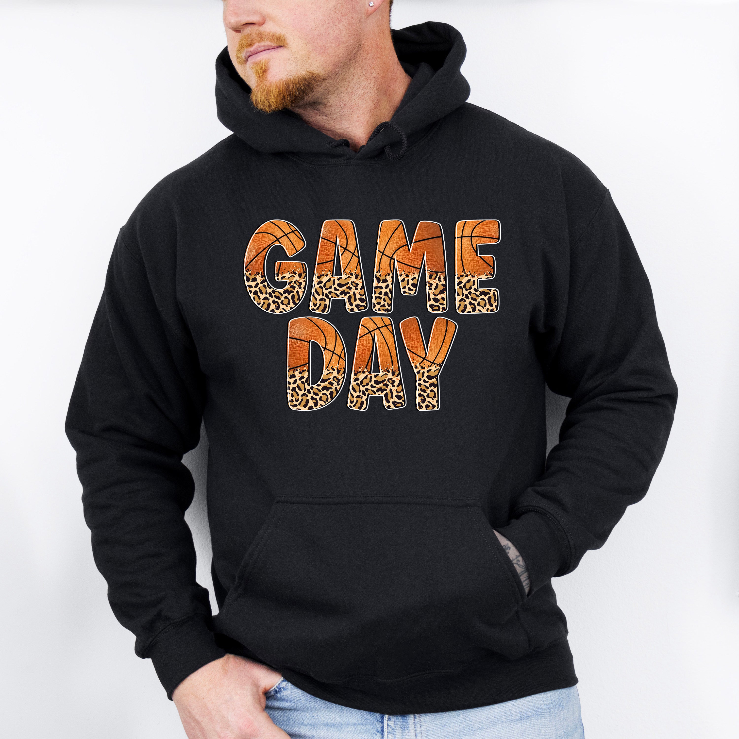 GAMEDAY Leopard Design - Basketball Unisex Crewneck T-Shirt Sweatshirt Hoodie