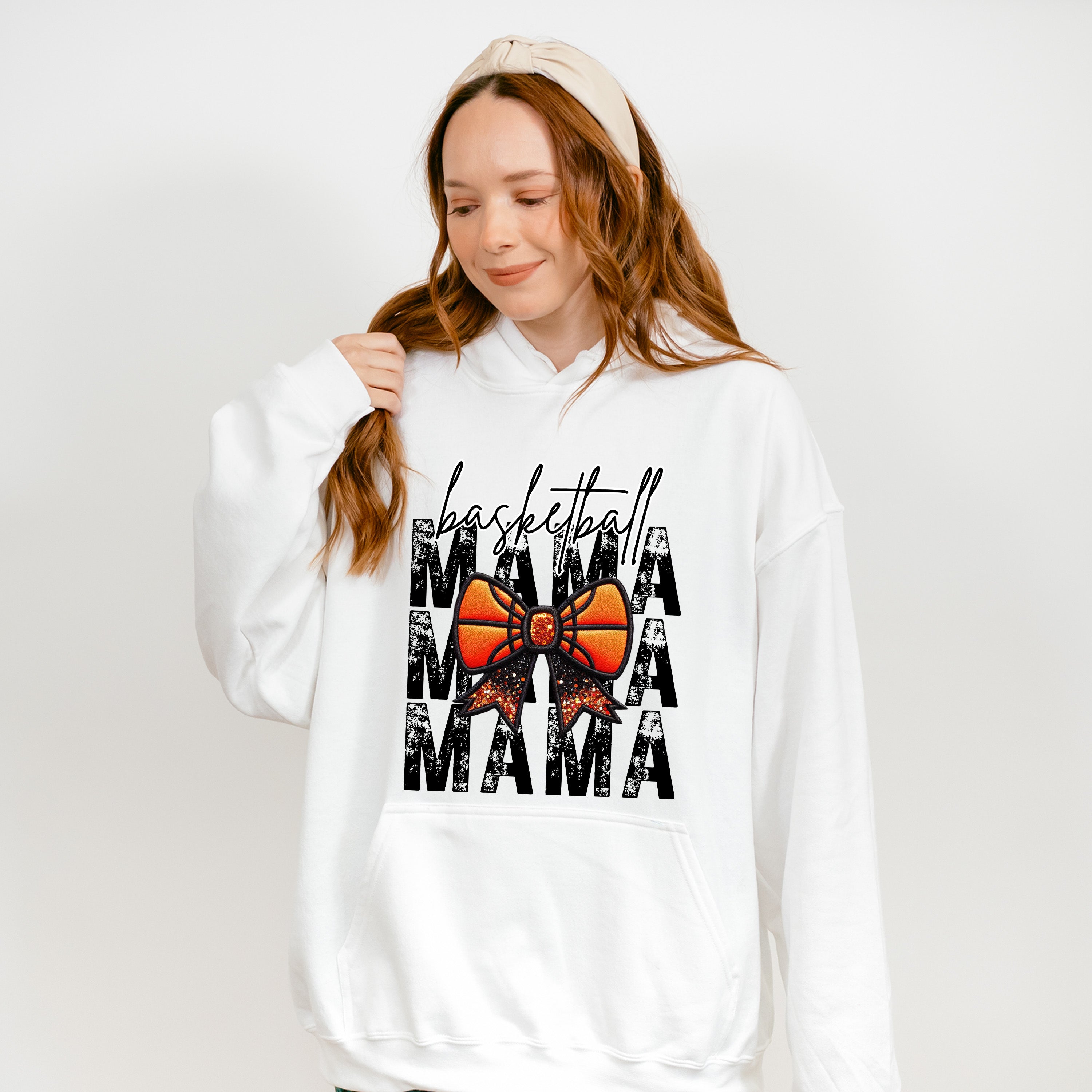 Basketball Mama Ribbon Design - Basketball Unisex Crewneck T-Shirt Sweatshirt Hoodie
