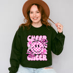 Pink Cheerleader Smiley Design - Cheerleader Unisex Crewneck T-Shirt Sweatshirt Hoodie