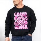 Pink Cheerleader Smiley Design - Cheerleader Unisex Crewneck T-Shirt Sweatshirt Hoodie