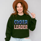 Cheerleader US Flag Design - Cheerleader Unisex Crewneck T-Shirt Sweatshirt Hoodie