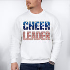 Cheerleader US Flag Design - Cheerleader Unisex Crewneck T-Shirt Sweatshirt Hoodie