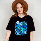 Blue Cheer Floral Design - Cheerleader Unisex Crewneck T-Shirt Sweatshirt Hoodie