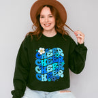 Blue Cheer Floral Design - Cheerleader Unisex Crewneck T-Shirt Sweatshirt Hoodie