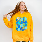 Blue Cheer Floral Design - Cheerleader Unisex Crewneck T-Shirt Sweatshirt Hoodie