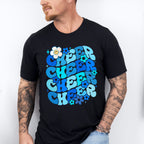 Blue Cheer Floral Design - Cheerleader Unisex Crewneck T-Shirt Sweatshirt Hoodie