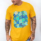 Blue Cheer Floral Design - Cheerleader Unisex Crewneck T-Shirt Sweatshirt Hoodie