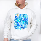 Blue Cheer Floral Design - Cheerleader Unisex Crewneck T-Shirt Sweatshirt Hoodie