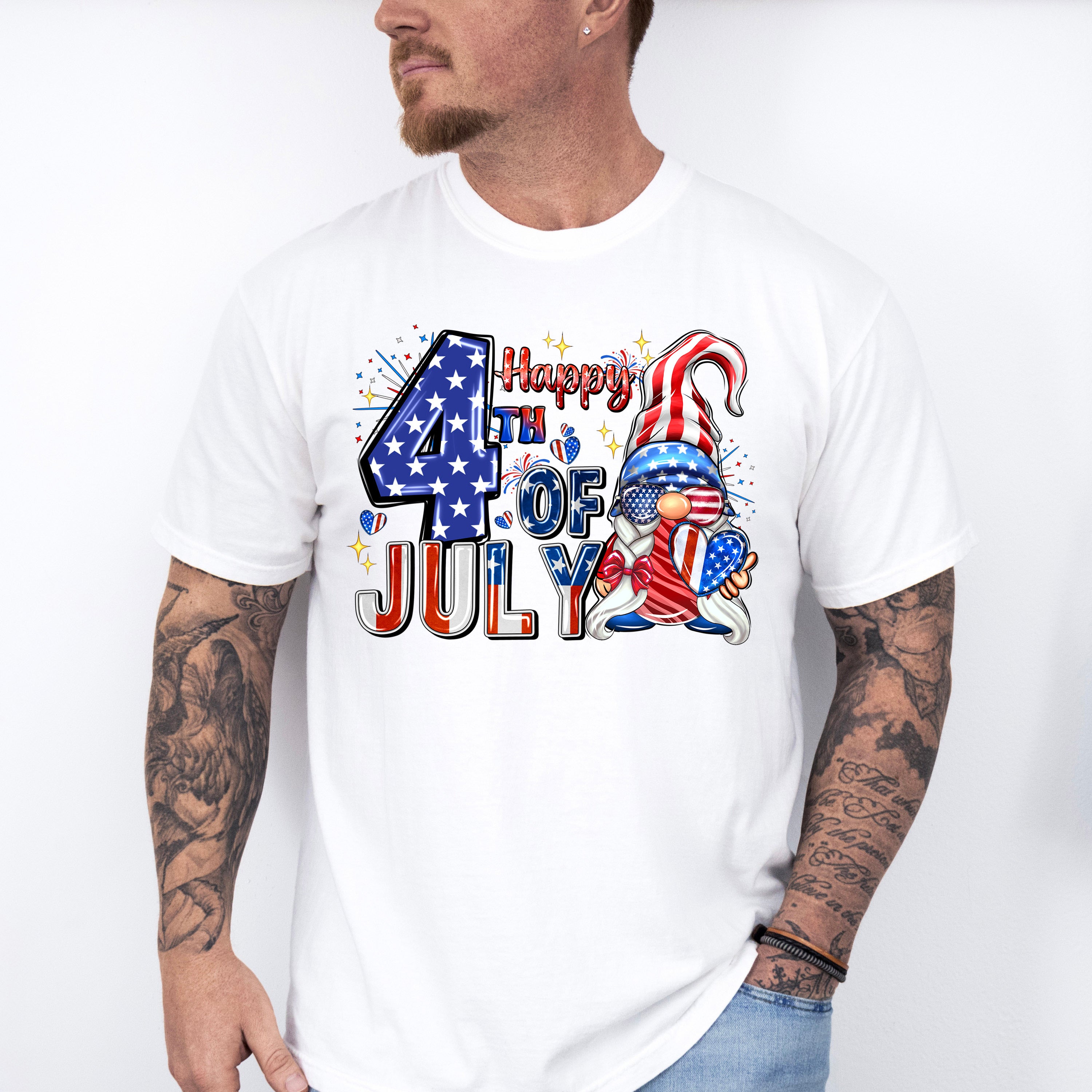 Happy 4th Of July Gnomie 4Th Of July Unisex Crewneck T-Shirt Sweatshirt Hoodie