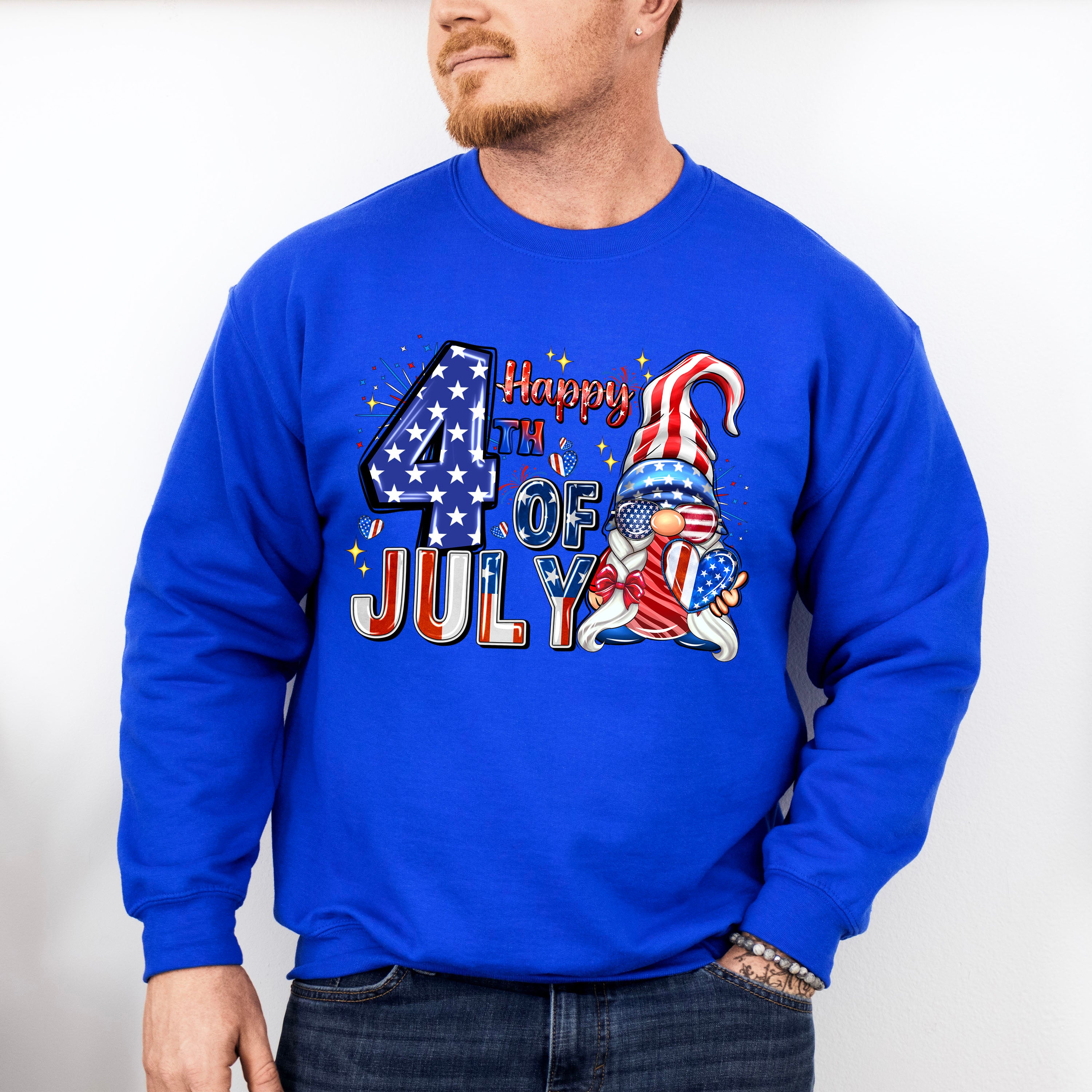 Happy 4th Of July Gnomie 4Th Of July Unisex Crewneck T-Shirt Sweatshirt Hoodie