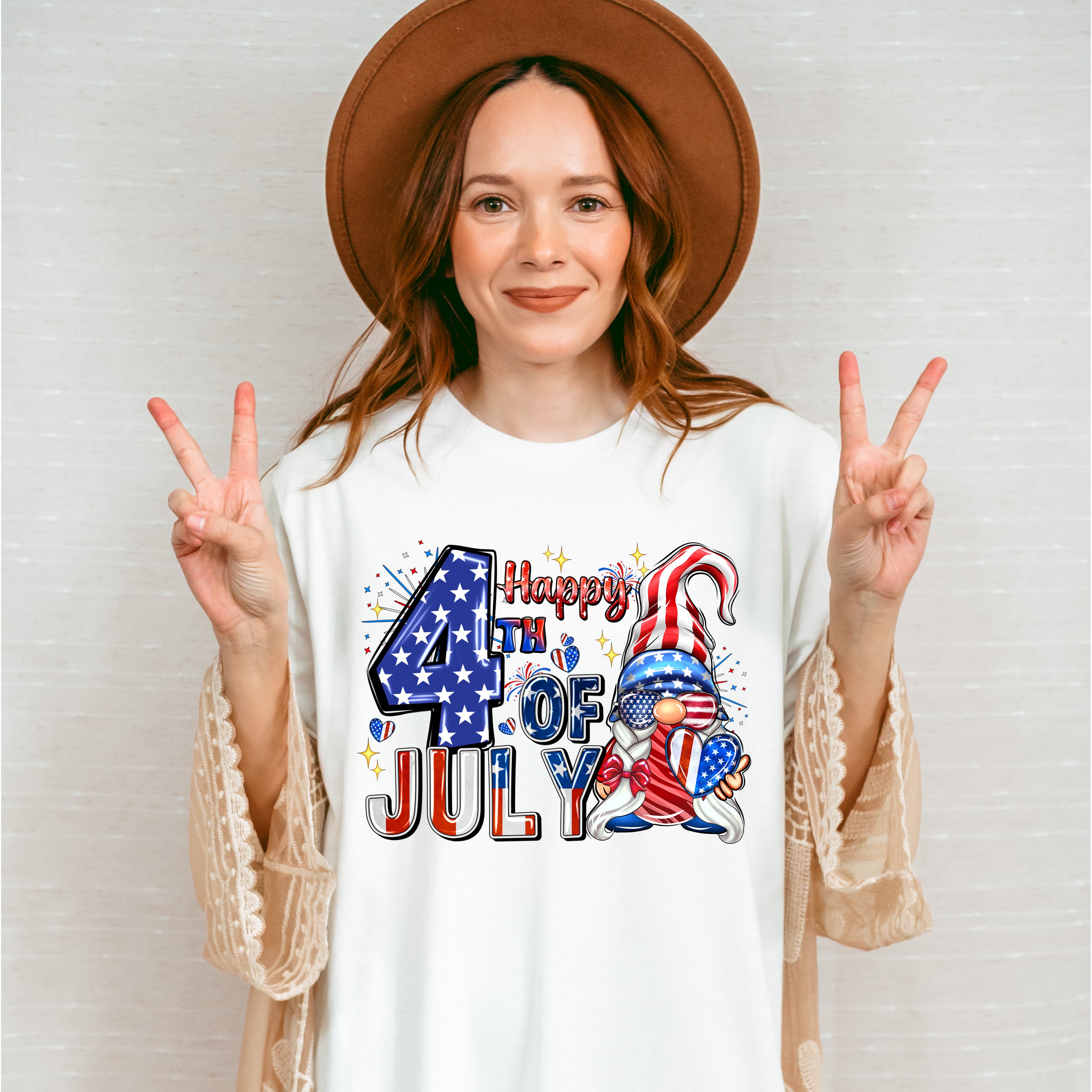 Happy 4th Of July Gnomie 4Th Of July Unisex Crewneck T-Shirt Sweatshirt Hoodie